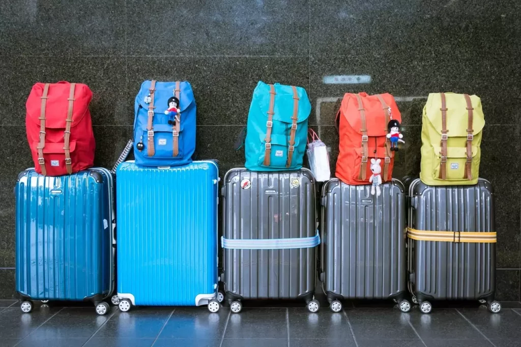 Bagages prêts pour le départ en expatriation.