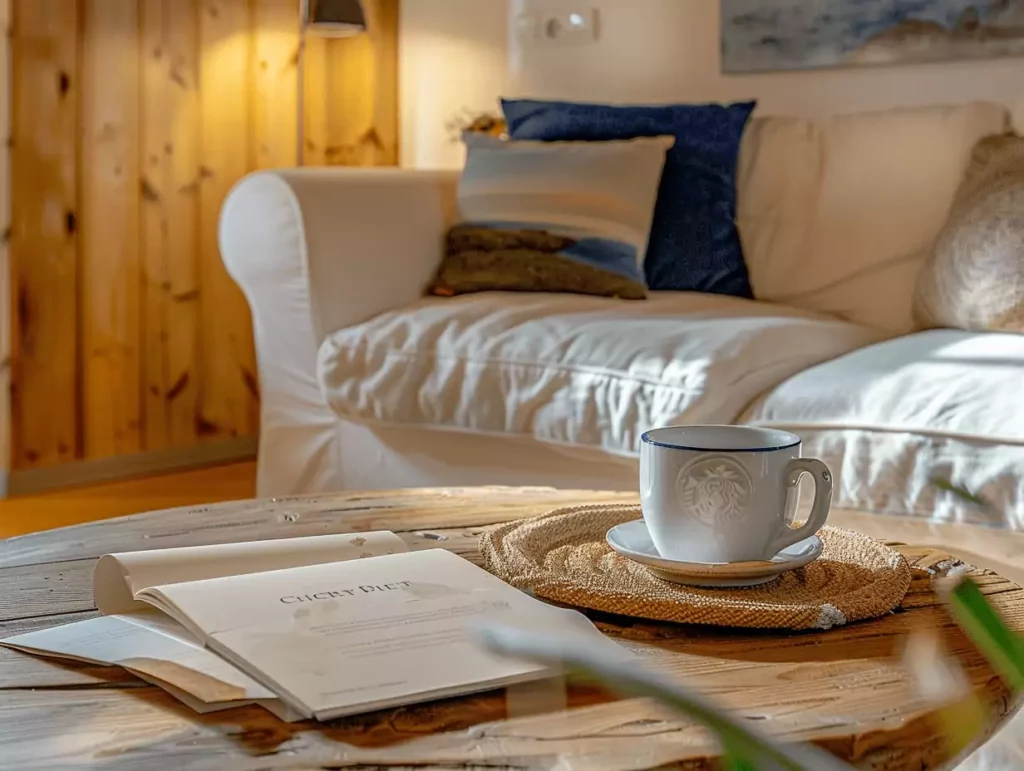 Livret d'accueil de location saisonnière posé sur une table